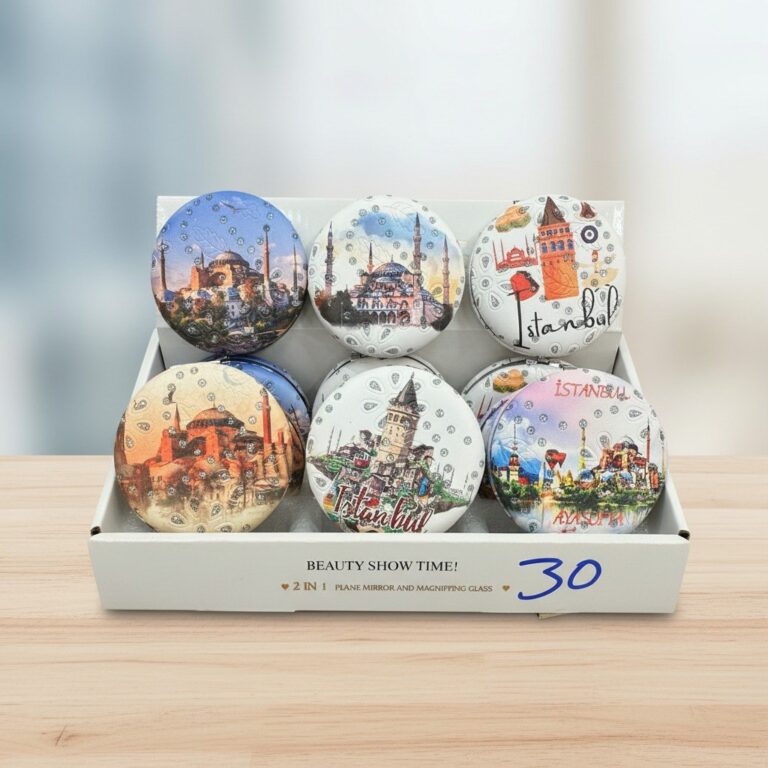 Cep Aynası – İstanbul Manzaralı (Teşhir Kutulu) – D&Y Hediyelik