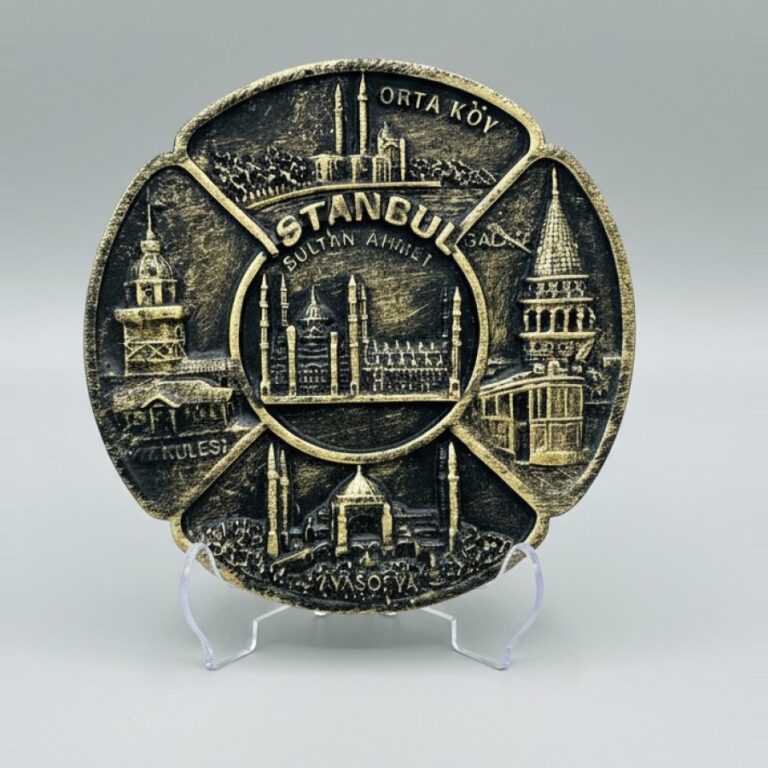 İstanbul Dekoratif Tabak – Antik Siyah – D&Y Hediyelik