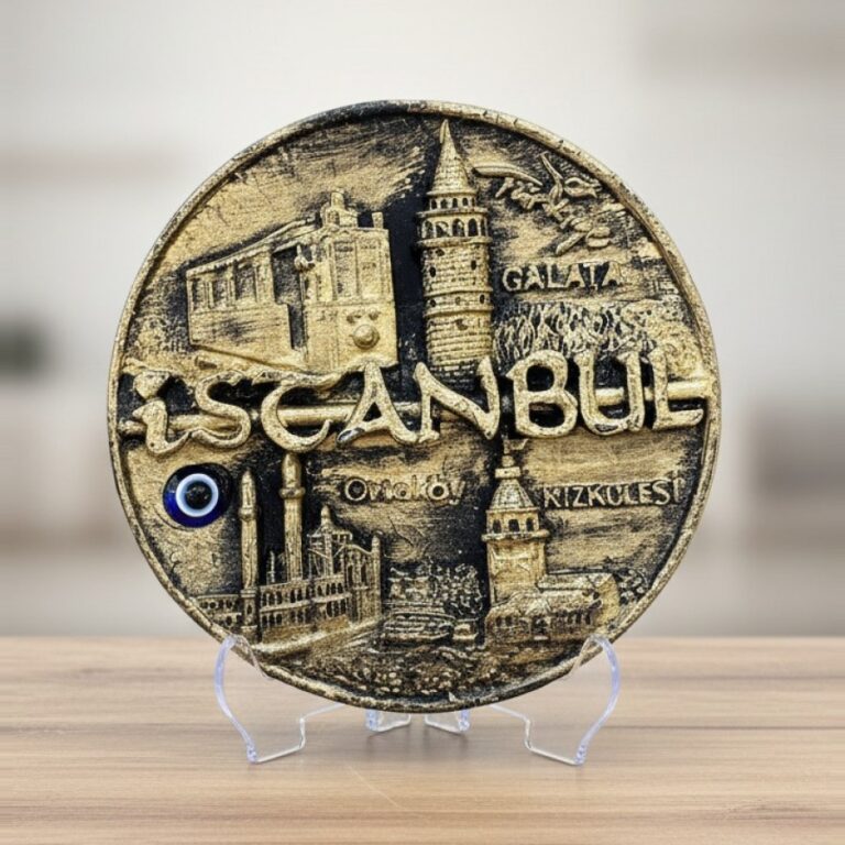 İstanbul Dekoratif Tabak – Bronz Kabartma – D&Y Hediyelik