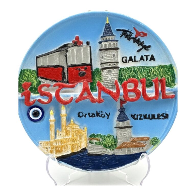 İstanbul Dekoratif Tabak – Renkli Baskı – D&Y Hediyelik