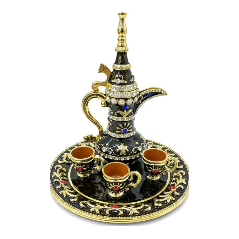 Mineli İbrik Seti – Büyük Boy, Siyah – D&Y Hediyelik