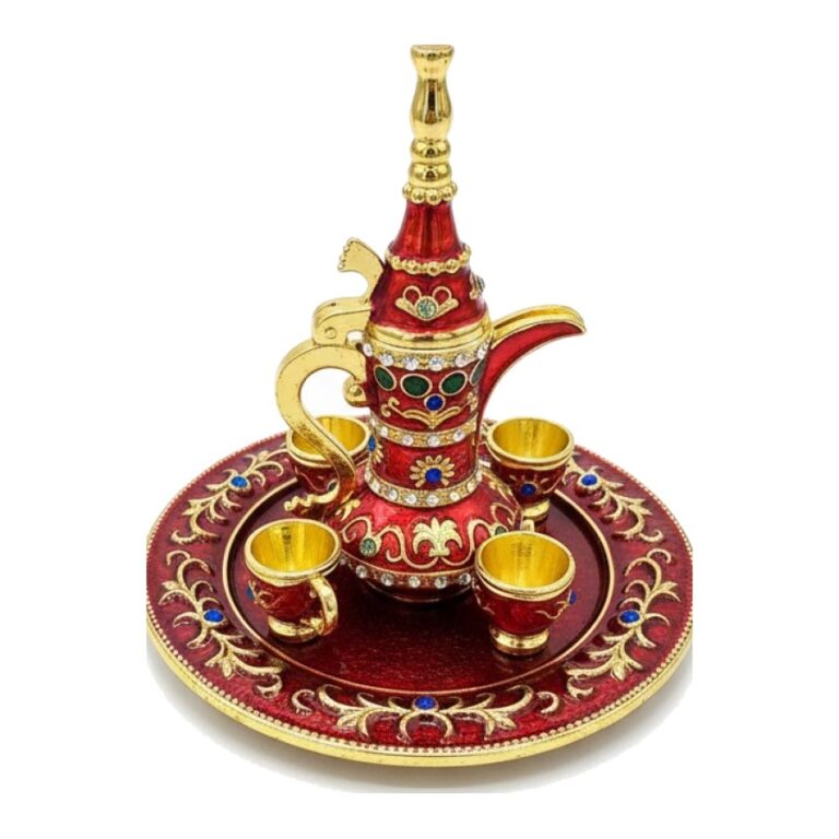 Mineli İbrik Seti – Küçük Boy, Bordo – D&Y Hediyelik