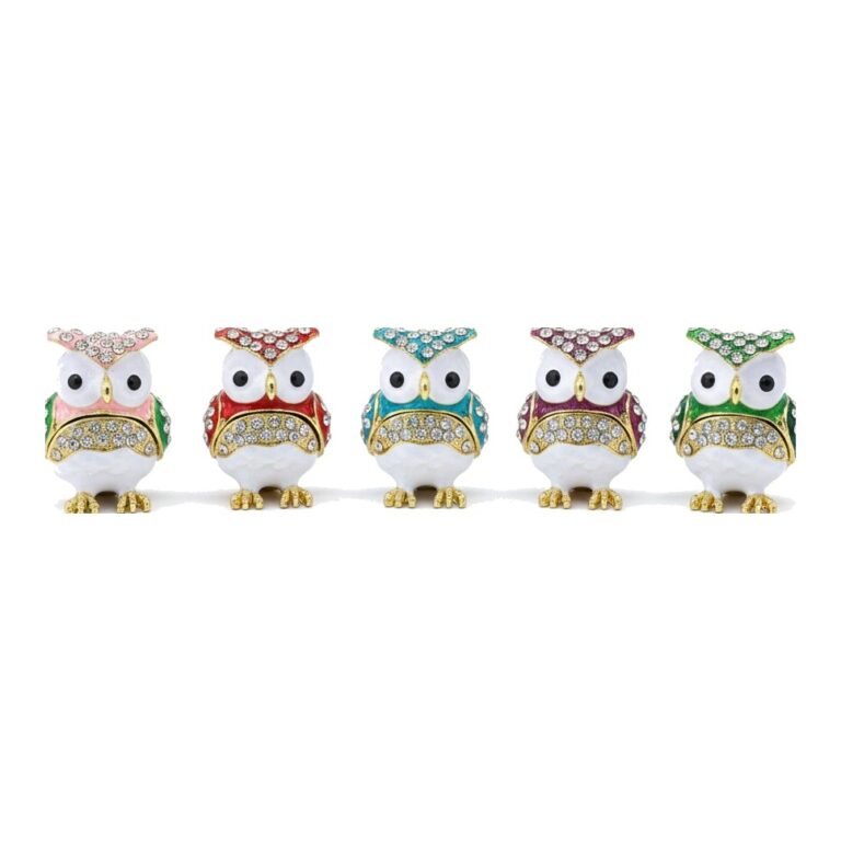Mini Baykuş Mücevher Kutusu – 5’li Set – D&Y Hediyelik