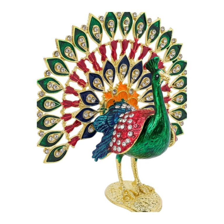 Tavus Kuşu Figürü – Taşlı (2. Model) – D&Y Hediyelik
